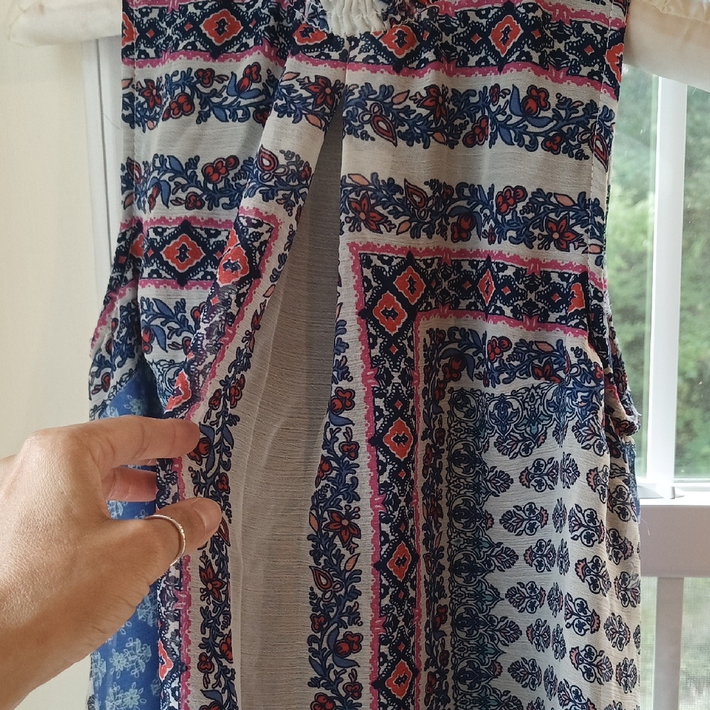 Speechless XS Navy & Pink Floral Blouse - Picture 4 of 12
